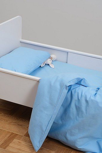 Jotex ZACK MINI Bettbezug-Set für Babys aus Bio-Baumwolle, Blau - Bild 1