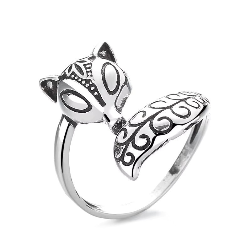 SAY Ring 925 Silber, Vintage, Fuchs, Damen - Bild 4