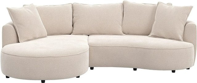 Maison Céphy Ecksofa Ceprano in Beige, modernes Stoffsofa ohne Schlaffunktion, Breite: 260 cm - Bild 1