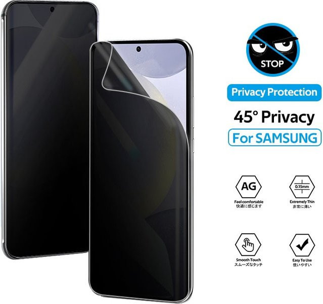 3er Pack Privatsphäre Hydrogel Schutzfolien für Samsung Galaxy S25 S24 S23 S22 S21 S20 Ultra Plus FE Note 20 S10 Transparent - Bild 1