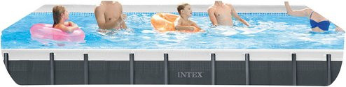 Intex Frame Swimming Pool Set Ultra Quadra XTR, anthrazit, B/L/H: 366 x 732 x 132 cm, inklusive Sandfilteranlage - Bild 4