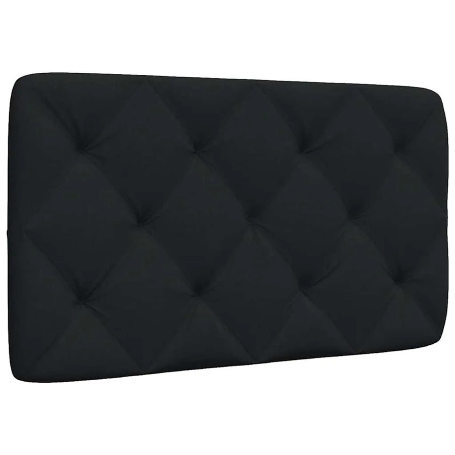 vidaXL Kopfteil-Kissen Schwarz aus Stoff mit Rauten-Heftung für Betten von 80–90 x 190/200 cm - Bild 2