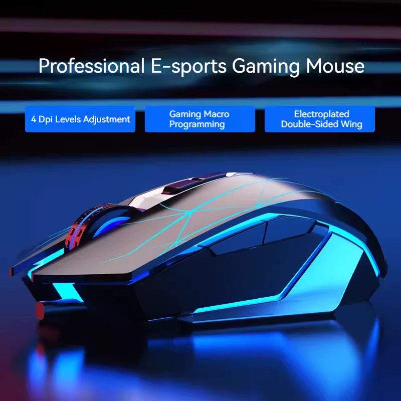 AULA S50 Gaming-Maus mit RGB-Hintergrundbeleuchtung, 6 programmierbare Tasten und 4 einstellbaren DPI, kabelgebunden, in Schwarz oder Weiß - Bild 4