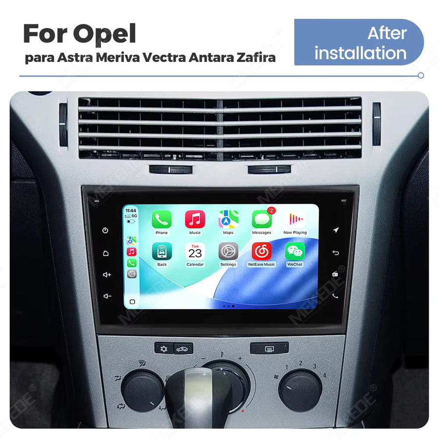 MEKEDE Android Autoradio mit 7 Zoll Display, Wireless CarPlay, WiFi, Bluetooth und GPS für Opel Astra H G J, Zafira B, Corsa C D, Antara, Vectra und Vivaro, Schwarz/Grau - Bild 2