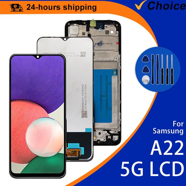 Samsung Galaxy A22 5G Ersatz Display mit 6,6 Zoll IPS LCD und Touchscreen Digitizer in Schwarz für SM-A226B und SM-A226B/DS - Bild 1