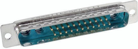 HARTING Steckverbinder 09 69 411 5253 09694115253 mit 25 Polen und Lötkelch in Silber - Bild 1