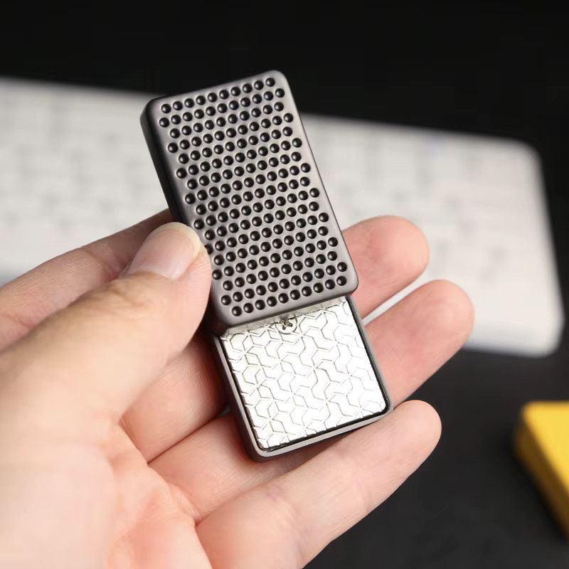 soulbao Wabenmuster EDC Push Slider, Magnetisches Metall-Fidget-Spielzeug - Bild 2