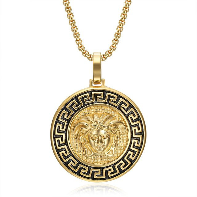 Honghui Anhänger Titan, Gold, Chinesische Mauer Muster, Damen - Bild 1