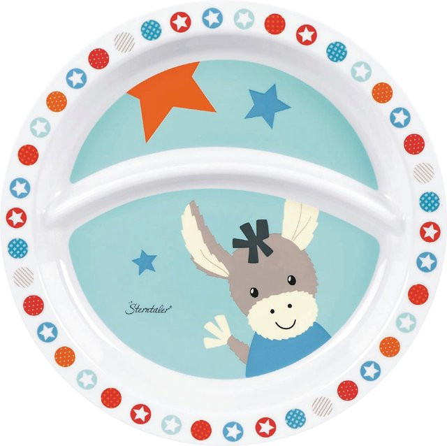 Sterntaler 5-teiliges Kindergeschirr-Set aus Melamin in Türkis und Multicolour, spülmaschinenfest - Bild 1