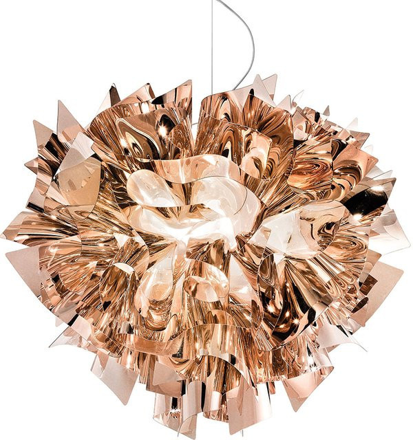 Slamp Veli Suspension Large Pendelleuchte in Kupfer und Transparent mit Copperflex® und E27 Fassung - Bild 1