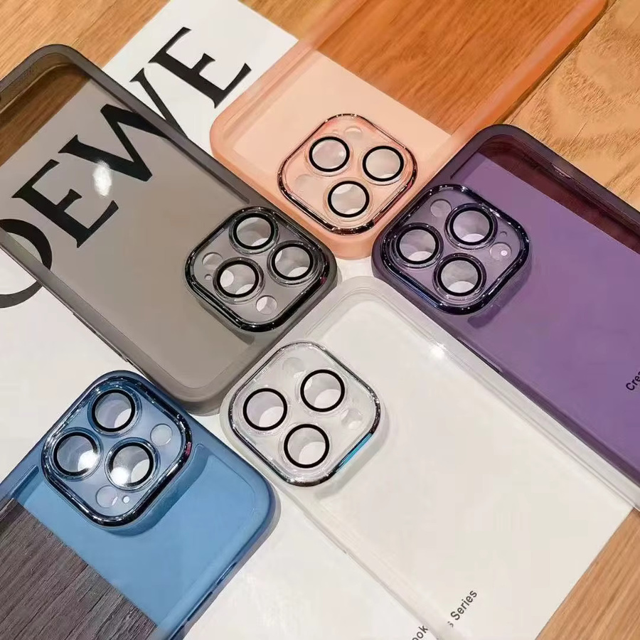 Panbon Handyhülle mit integriertem Linsenschutz und Stoßstangenabdeckung für iPhone 11 bis 16 Pro Max in Blau - Bild 4