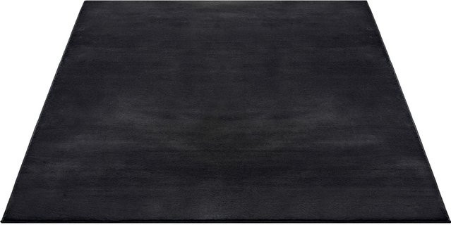 Floornovo Kurzflor Teppich Schwarz Einfarbig B: 140 cm, T: 70 cm - Bild 1