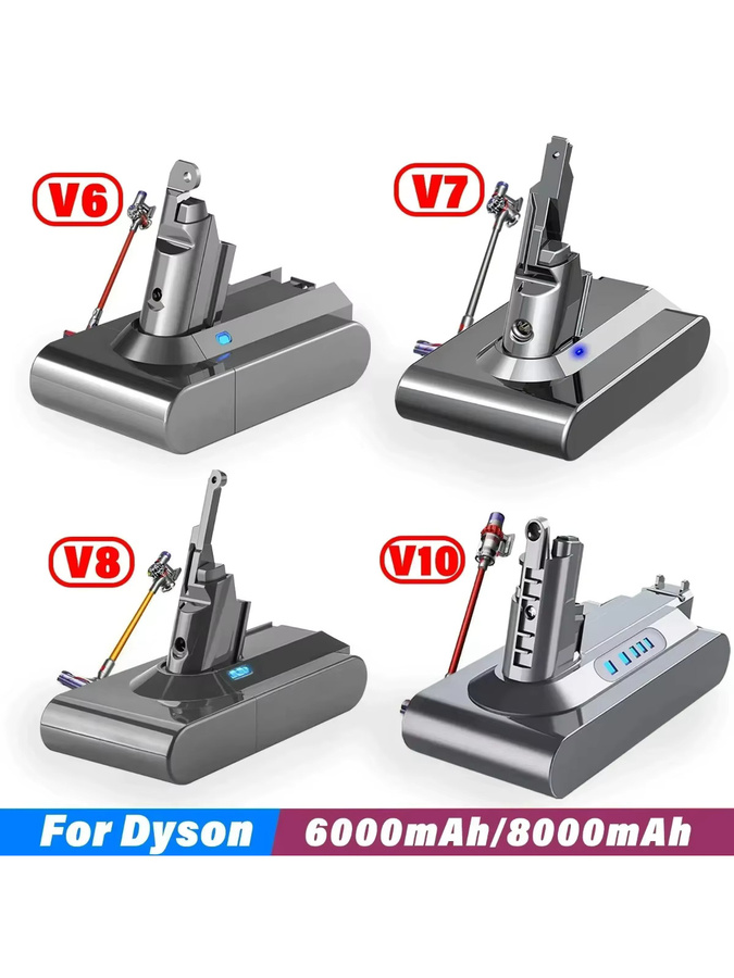 Ersatzakku für Dyson Staubsauger Serie V6 V7 V8 V10 V11 DC31A DC34B DC62 SV03 SV10 SV11 SV12 SV14 SV15 mit 6000 mAh in Schwarz - Bild 4