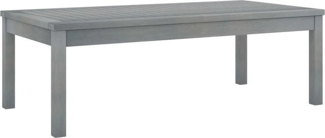 vidaXL Couchtisch aus Akazienholz in Grau, B/T/H: 100 x 50 x 33 cm - Bild 1