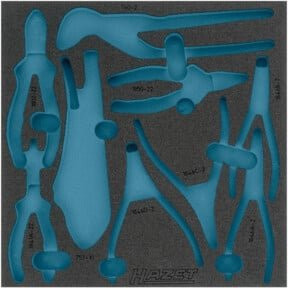 Hazet 2K-Weichschaum-Einlage 163-424L in Blau, Breite: 34,4 cm, Tiefe: 34,2 cm - Bild 1