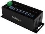 StarTech.com Industrieller 7 Port USB 3.0 Hub mit Überspannungsschutz in Schwarz, an DIN-Schiene oder Wand montierbar (ST7300USBME) - Bild 1