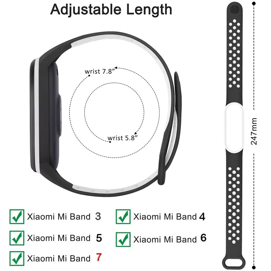 Xiaomi Uhrenarmband Silikon, Schwarz, Unisex - Bild 4