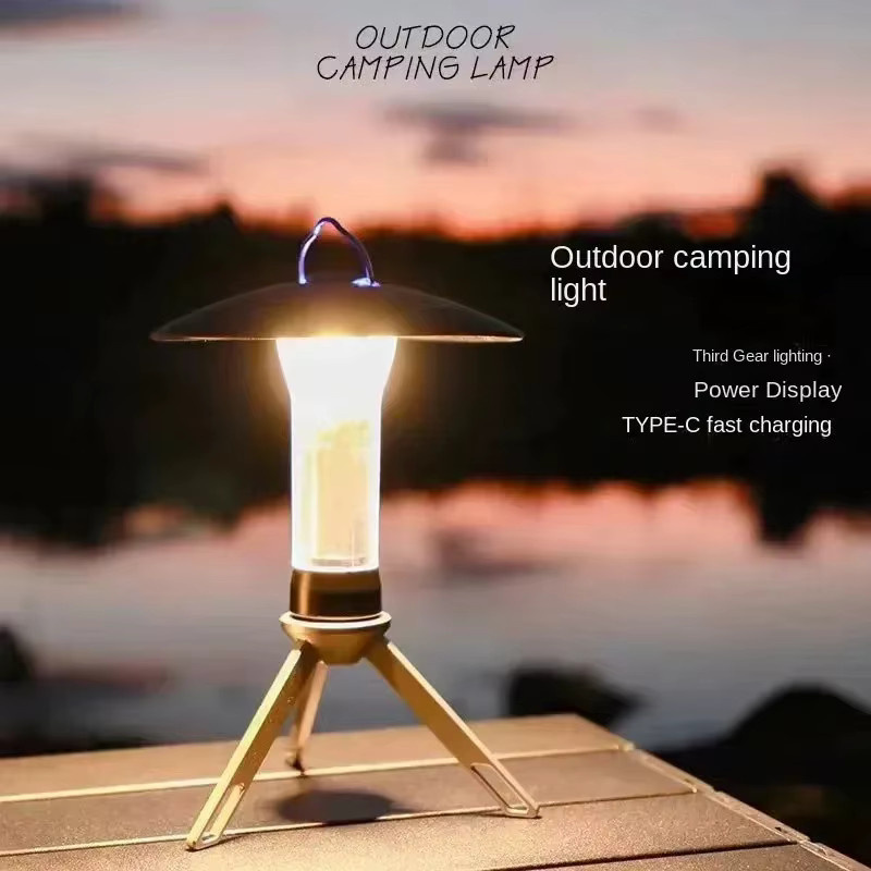 XIWANGFIRE LED Camping Laterne mit Magnet und Haken, dimmbar und per USB-C aufladbar, weiß - Bild 3