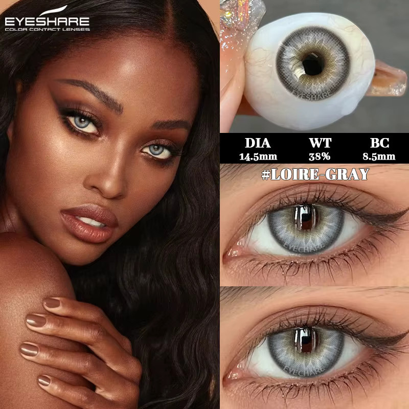 EYESHARE Kontaktlinsen, 2 Stück, Grau Braun Blau Grün - Bild 3