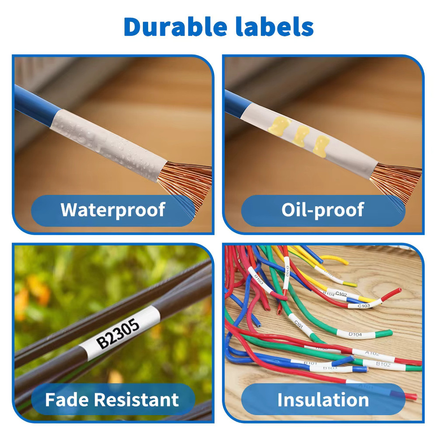 Brother Schrumpfschlauch Band für Label Drucker HSe231 HSe221 HSe211 HSe631 HSe621 HSe611 kompatibel mit PTE300 PTE500W E500 P900 - Bild 1