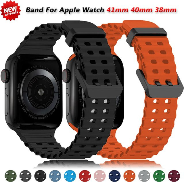 CAOWTAN Uhrenarmband Silikon, Schwarz, Unisex - Bild 1