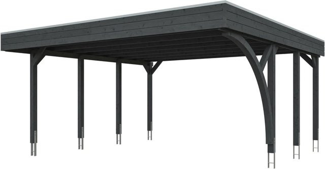 SKANHOLZ Carport Friesland mit Einfahrtsbogen aus Fichte in Schiefergrau B: 546 cm, T: 555 cm - Bild 4