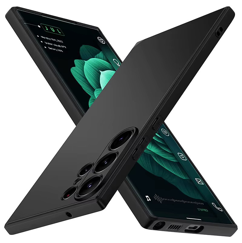 Ricestate Stoßfeste TPU-Handyhülle in Schwarz für Samsung Galaxy S26 S25 S24 S23 Ultra S22 Plus S21 FE und S25edge – Ultradünne matte Schutzhülle - Bild 2