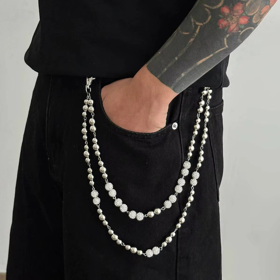 Salircon Hosenkette, Silber, Kristall, Unisex - Bild 2
