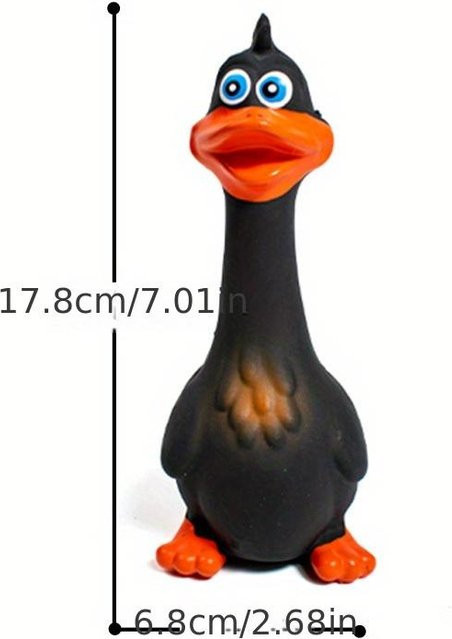PAWSOME GOODS Hühnerspielzeug aus Latex, schwarz, 1er Pack - Bild 1
