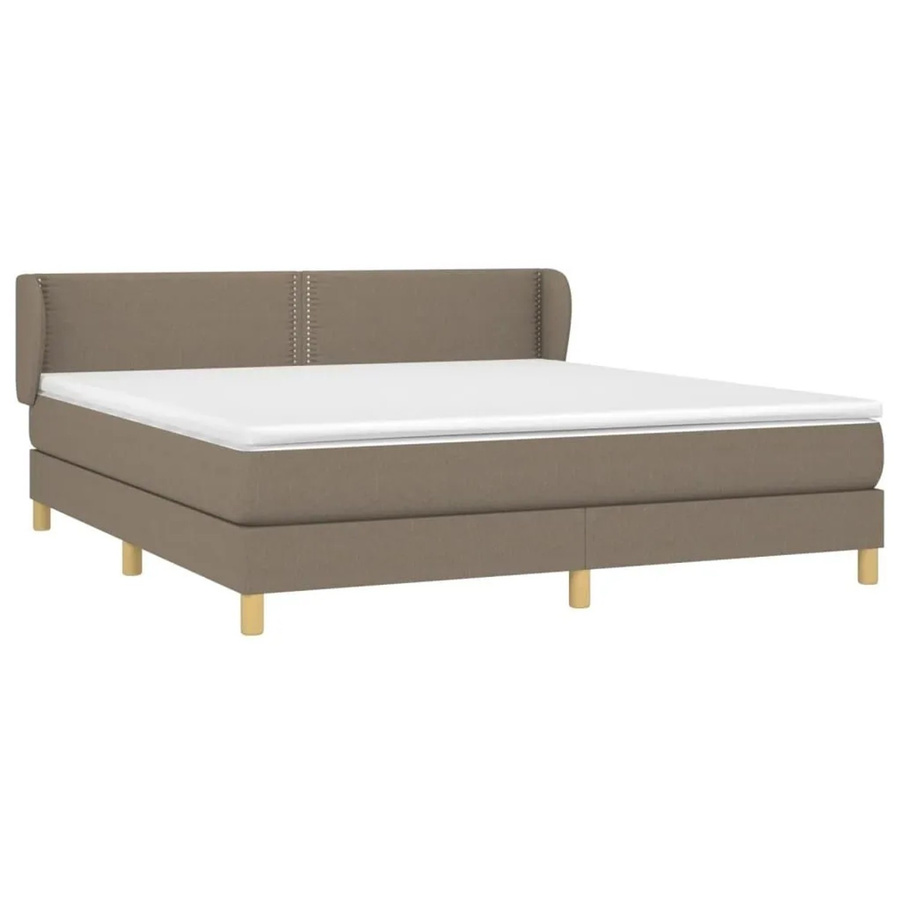 vidaXL Boxspringbett mit Matratze in Beige, Hybrid-Konstruktion mit Taschenfederkern, B/T: 180 x 200 cm - Bild 2