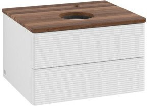 V&B Waschtischunterschrank Antao mit Frontstruktur in Weiß, B/T/H: 60 x 36 x 50 cm - Bild 1