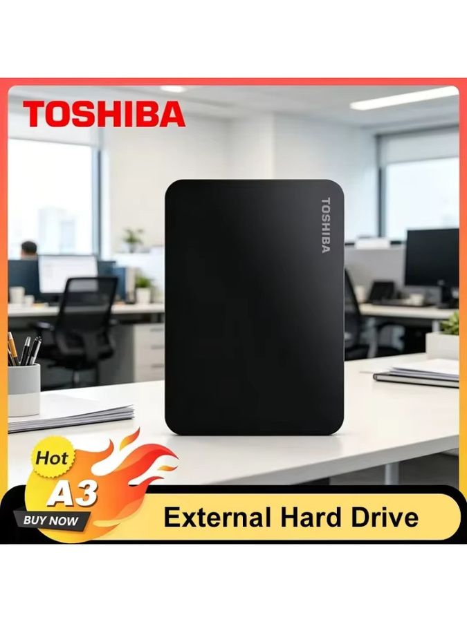 Toshiba Canvio Basics A3 HDTB420XK3AA Externe Festplatte USB 3.0 Schwarz 500GB - Bild 3
