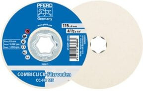 PFERD TOOLS COMBICLICK Filzronden CC-FR für Vor- und Hochglanzpolitur mit Winkelschleifer, Durchmesser: 115 mm, Mehrfarbig - Bild 1