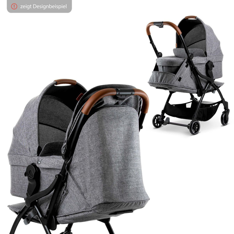 ABC Design Babywanne für Buggy Flash in Woven Graphite (Grau/Schwarz) - Bild 5