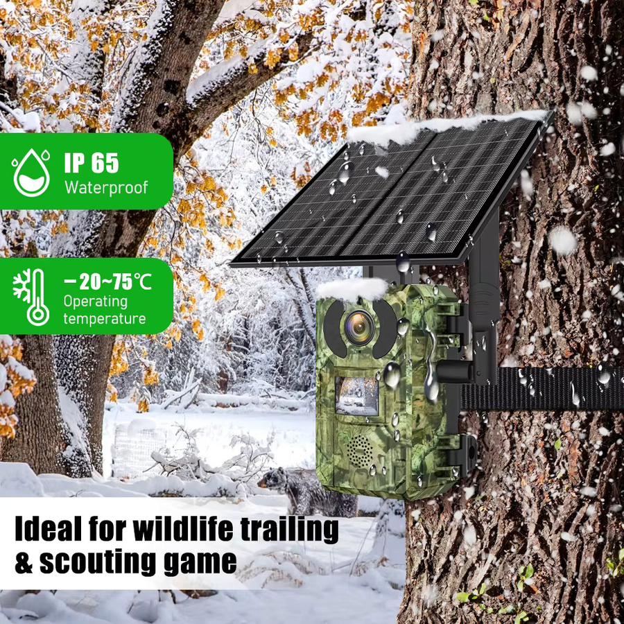 REHENTINT 4G LTE Solar Wildlife Kamera mit 4MP Auflösung, Wasserdicht und Nachtsicht, PIR Bewegungssensor und Ucon App Steuerung - Bild 6