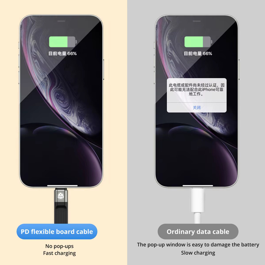 MCGILLON USB-C Schnellladekabel 20 W mit 3A für iPhone 14 Pro Max, iPhone 13 Mini Pro Max und andere USB-C Geräte, Farbe: Schwarz - Bild 4