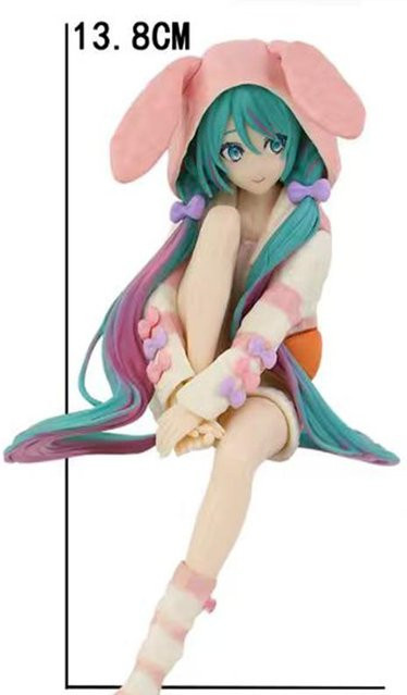 Fashnics Hatsune Miku Action Figur Hasenohren Schlafanzug 15cm PVC - Bild 1