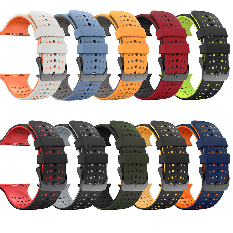 Uhrenarmband Silikon, Schwarz, Unisex - Bild 4