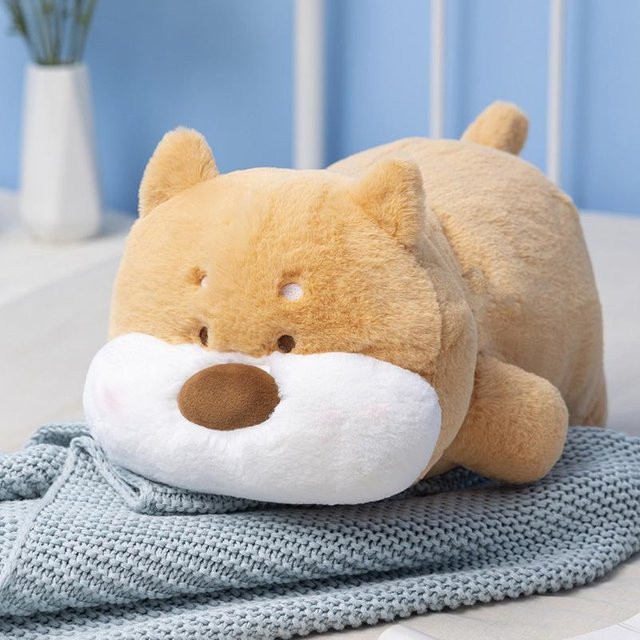 Yiran toy Kawaii Husky Shiba Inu Plüschtier, liegender Hund, 50cm - Bild 1