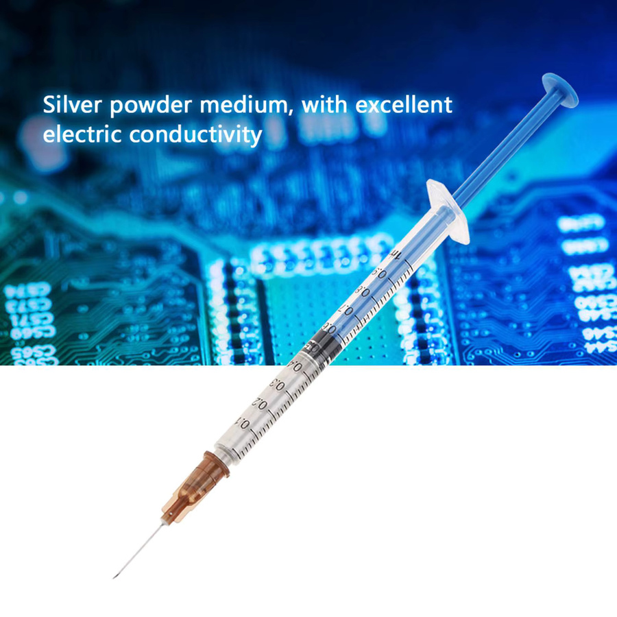 WALFRONT Leitfähiger Silberkleber in Stiftform zur Reparatur von elektronischen Leiterplatten und Tastaturen, Silber, 0,5 ml - Bild 2