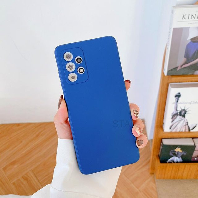 Flüssigsilikon Schutzhülle für Samsung Galaxy A32 A52 A72 A51 A71 A53 A13 A50 A31 A21s in Blau - Bild 1