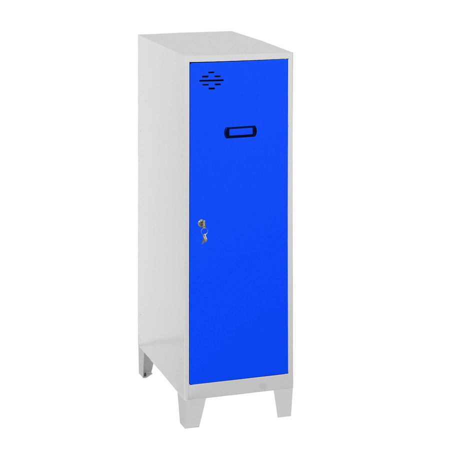 PROREGAL Schließfachschrank AMEGO Spind mit Standfüßen und Fachboden, Blau-Weiß, H x B x T: 101,5 x 40 x 50 cm - Bild 2