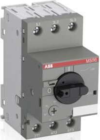 ABB Motorschutzschalter MS 116-2,5 einstellbar 1,60-2,5A grau - Bild 1