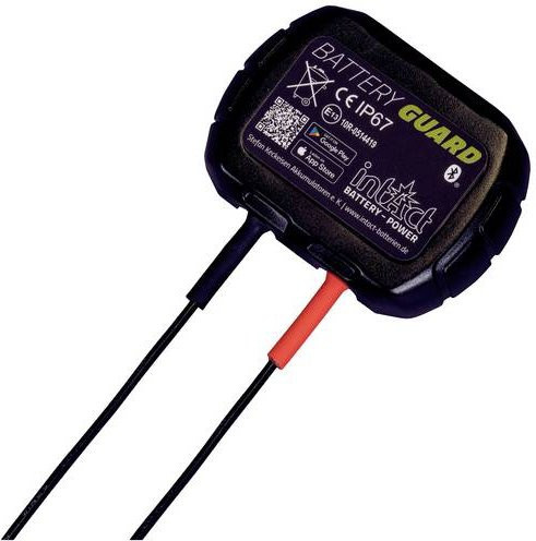 intAct GL10 Battery-Guard Batterieüberwachung 12V mit Bluetooth-Verbindung und App-Steuerung, Schwarz, B/T/H: 15 x 60 x 45 mm - Bild 1
