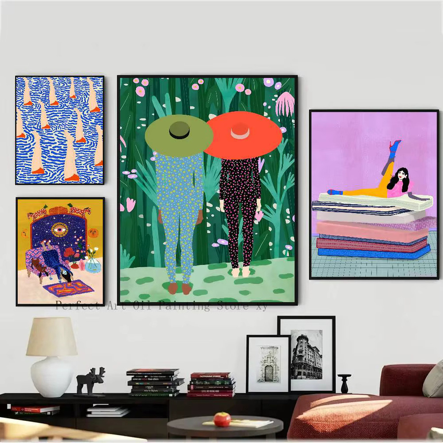 Abstrakte Kunst Poster mit Frau im Dschungel als Papierdruck für dein Wohnzimmer oder Schlafzimmer - Bild 3