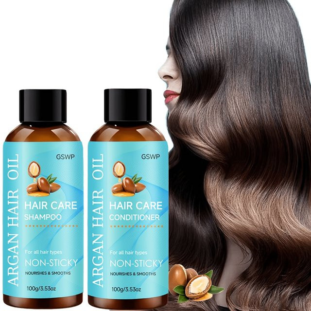 GSWP 7-in-1 Shampoo- und Conditioner-Set mit Arganöl und Rizinusöl, 200g - Bild 1