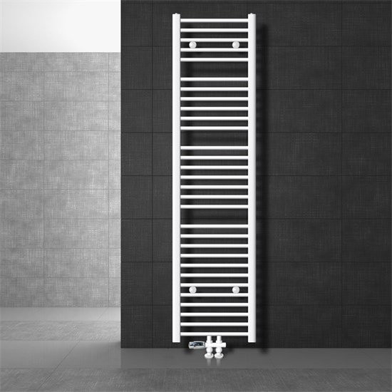 LuxeBath Badheizkörper aus Stahl in Weiß mit Mittelanschluss und Wandmontage, Höhe: 180 cm, Breite: 40 cm - Bild 1
