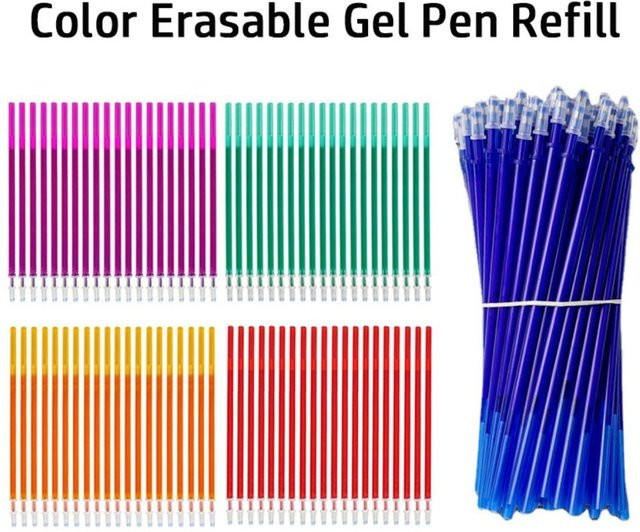 10er Set farbige Gelschreiber-Nachfüllungen mit 0,5 mm Stärke, löschbare Ersatzminen für Neutralstifte in Mehrfarben - Bild 1