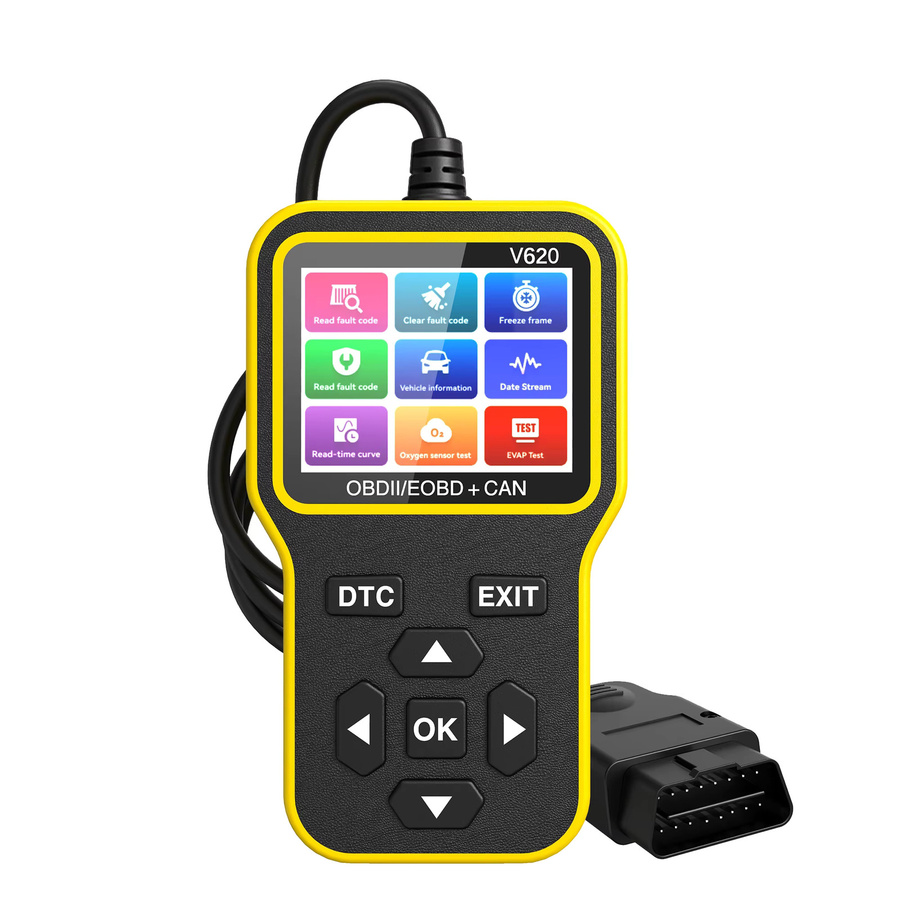 RUOGINSS OBD2-Scanner Diagnosetool mit Check Engine Light Code Reader, Reset-Funktion, Batterietester und Live-Daten in Gelb - Bild 7