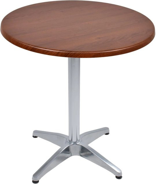 DELUKE Bistrotisch VIDOL Rund in Dunkelbraun mit Durchmesser: 70 cm und Höhe: 66 cm - Bild 1